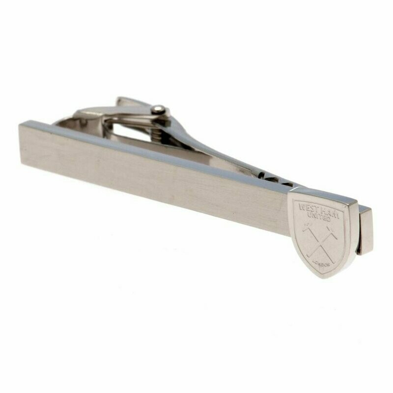 Official West Ham Utd Stainless Steel Crest Tieslide