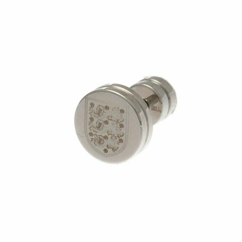 Official England Stainless Steel Crest Stud Earring