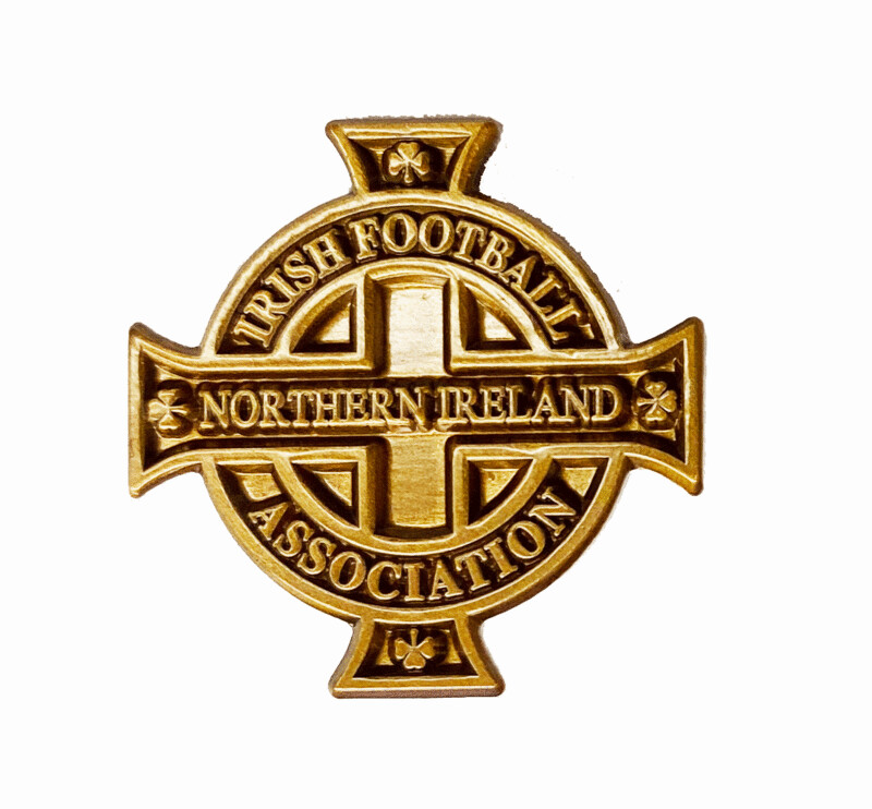 Official  Northern Ireland Antique Gold Colour Pin Badge