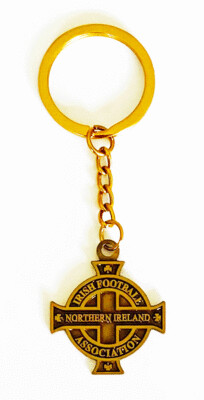 Official Northern Ireland Antique Gold Colour Key Ring