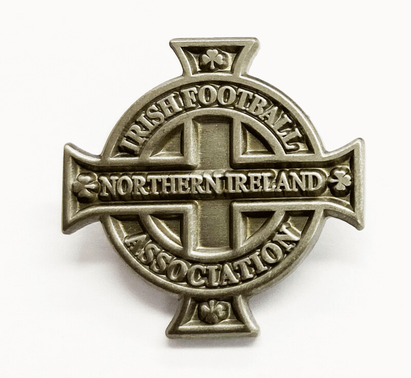 Official  Northern Ireland Antique Silver Colour Pin Badge