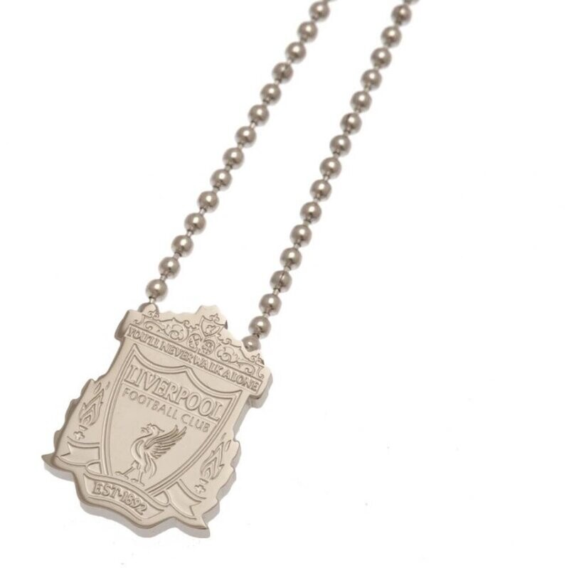 Official Liverpool  Stainless Steel Crest Pendant & Chain