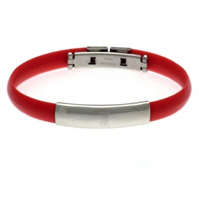 Official Liverpool FC Stainless Steel/Silicone Crest Bracelet