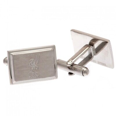 Official Liverpool FC Stainless Steel Champions Of Europe Oblong Crest Cufflinks.
