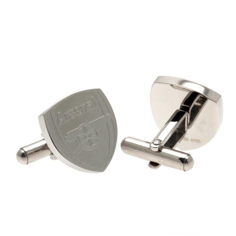 Official Arsenal Stainless Steel Crest Cufflinks.