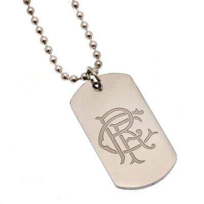Official Rangers F.C. Stainless Steel Dog Tag & Ball Chain
