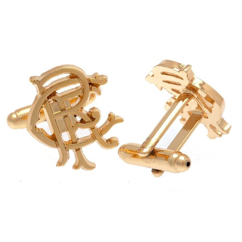 Official Rangers Gold Plated RFC Crest Cufflinks.