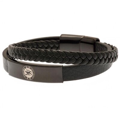 Official Chelsea Stainless Steel/Leather Bracelet