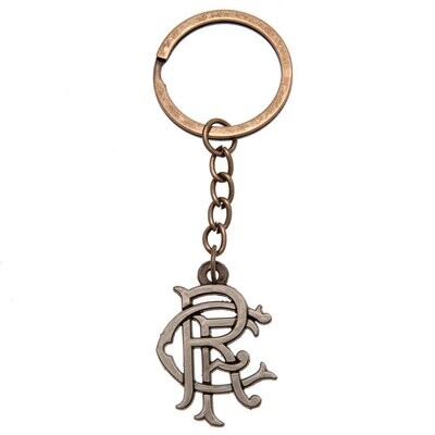 Official Rangers RFC Antique Silver Colour Keyring