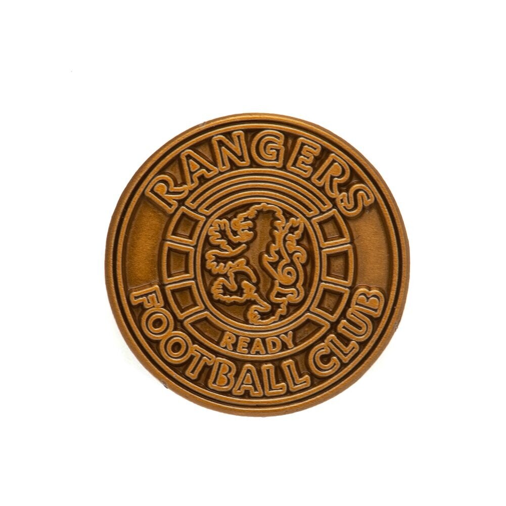 Official Rangers Ready Crest Antique Gold Colour Pin Badge