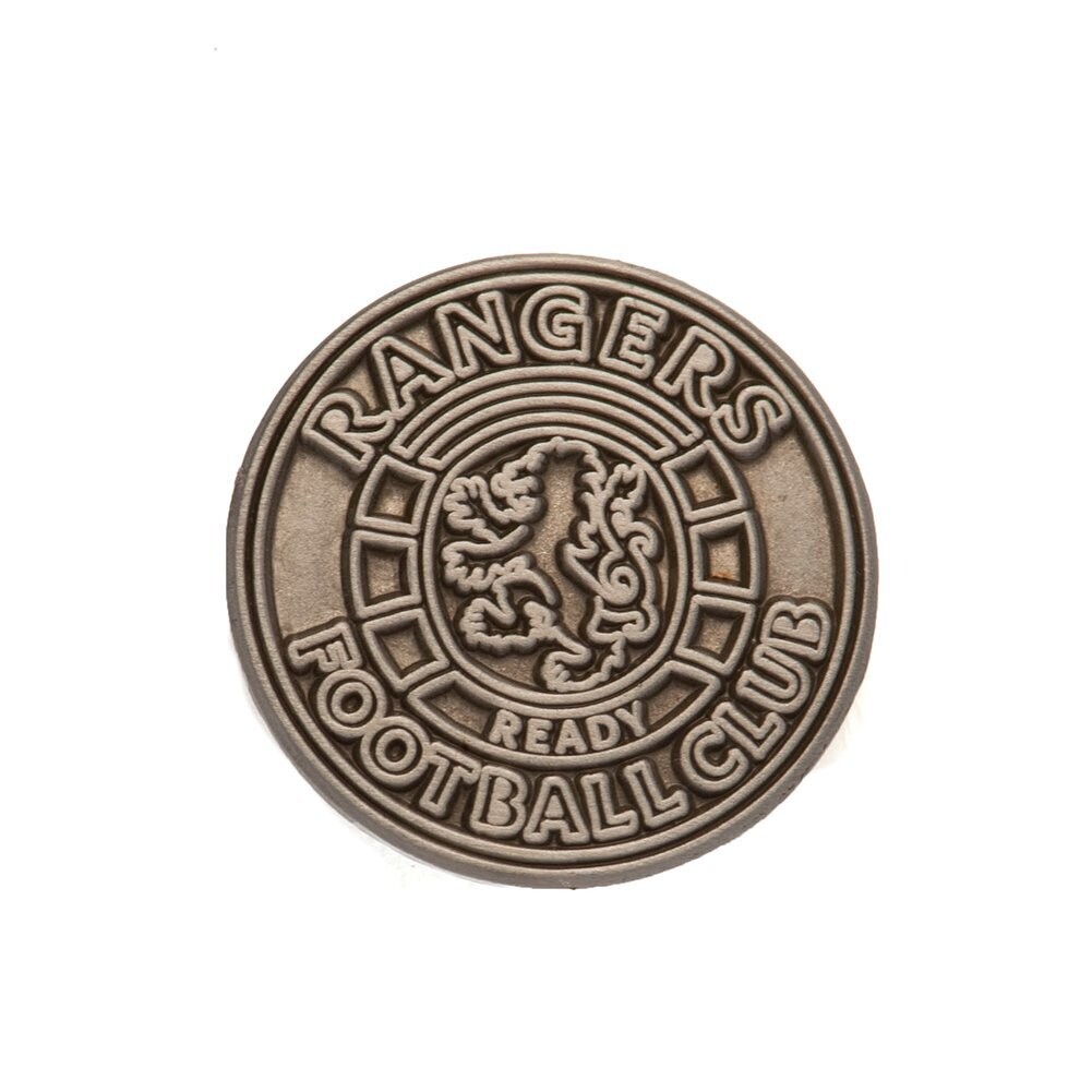 Official Rangers Ready Crest Antique Silver Colour Pin Badge