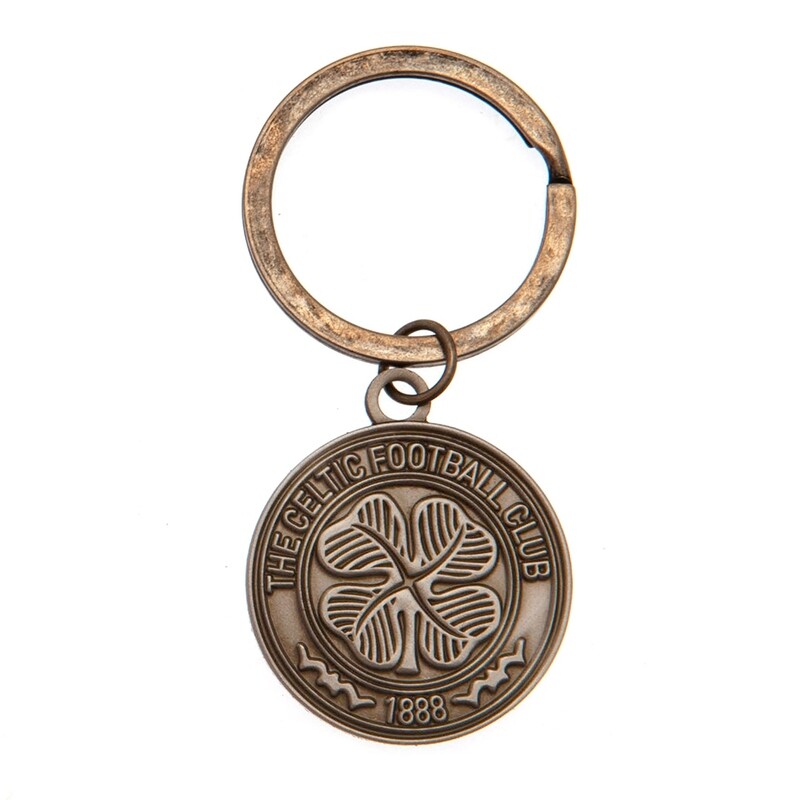 Official Celtic Antique Silver Colour Keyring