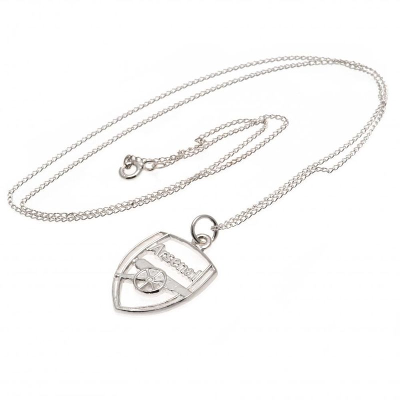 Official Arsenal  Sterling Silver Crest Pendant  & Chain