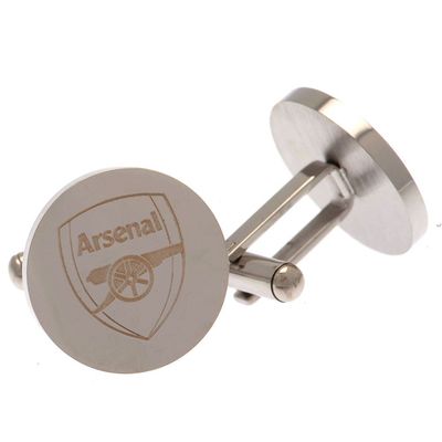 Official Arsenal Stainless Steel Round Crest Cufflinks.