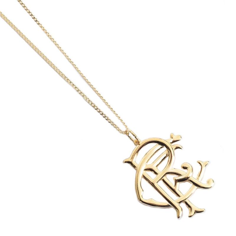 Official Rangers 18ct Gold Plated On Silver RFC Pendant  & Chain