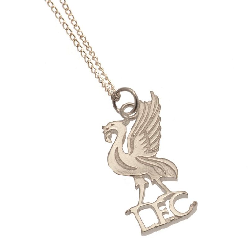 Official Liverpool F.C.  Sterling Silver Liverbird/LFC  Pendant & Chain
