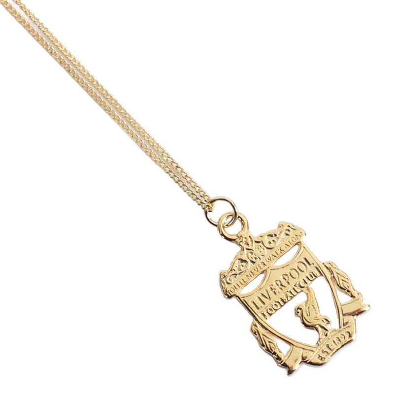Official Liverpool F.C.  18ct Plated on Silver Crest Pendant & Chain