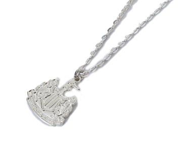 Official Newcastle Utd Sterling Silver Crest Pendant & Chain