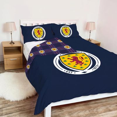 Official Scotland National Team Reversible Duvet Set - Double Bed Size (200x200cm)