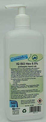 IQ Iso Hex 0.5%
Antiseptic Hand Rub