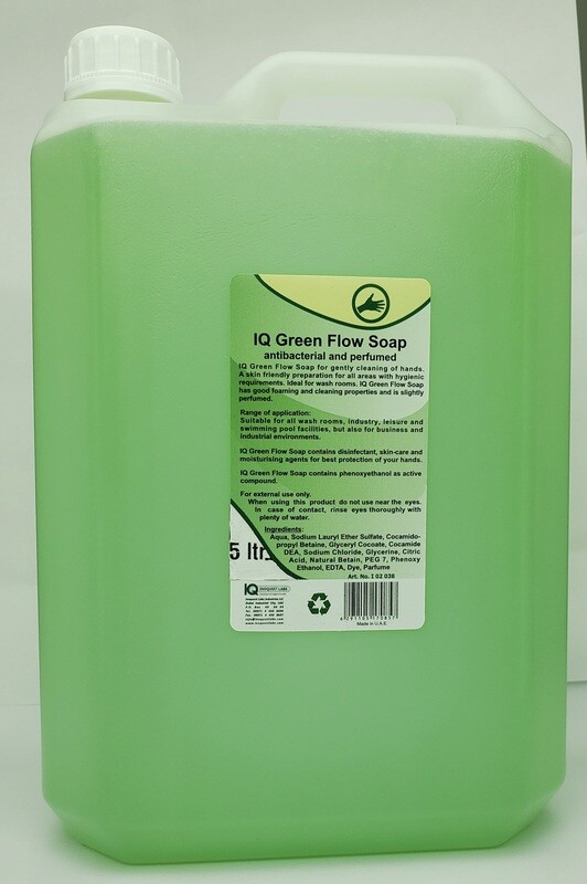 IQ Green Flow Soap
- Antibacterial and Perfumed