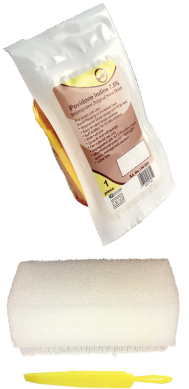 Surgical Hand Brush With Povidone Iodine 7.5%