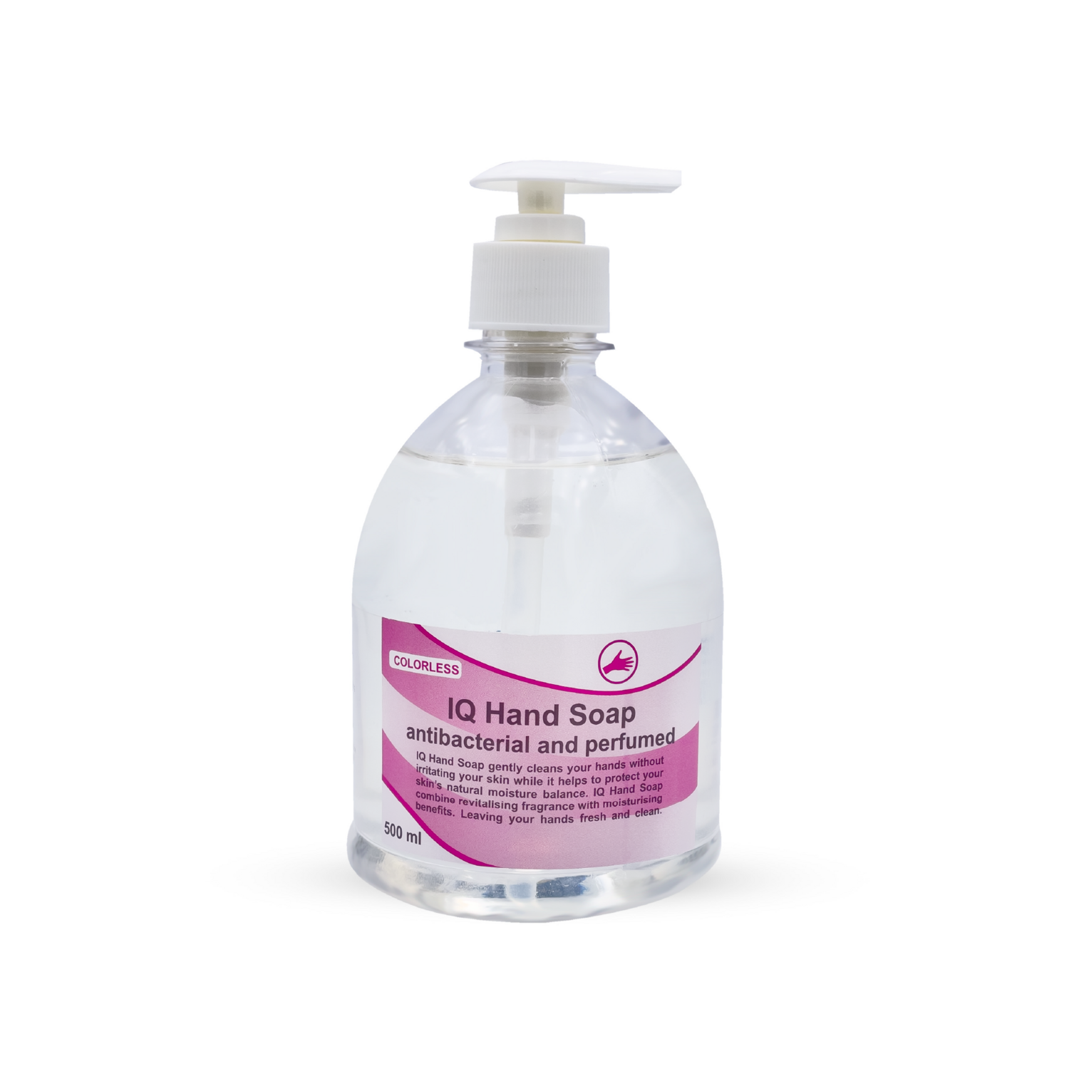 IQ Hand Soap &quot;COLORLESS&quot;
antibacterial and perfumed