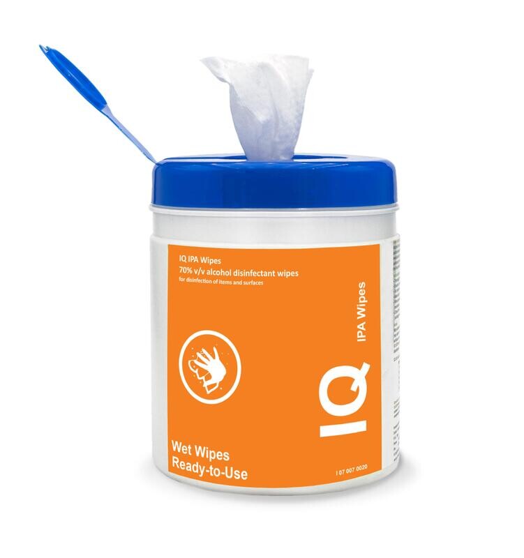 IQ IPA Wipes
70% Isopropyl Alcohol