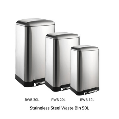 Rectangular Pedal Waste Bin with Damper 12L/20L/30L /50L