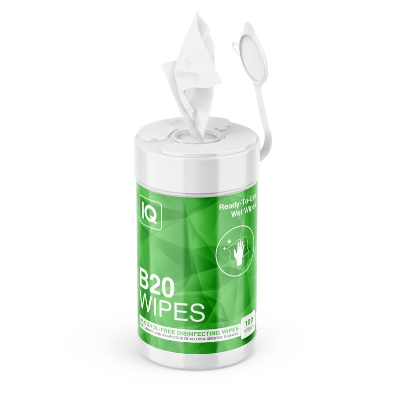 IQ B20 Disinfectant Tub with wipes