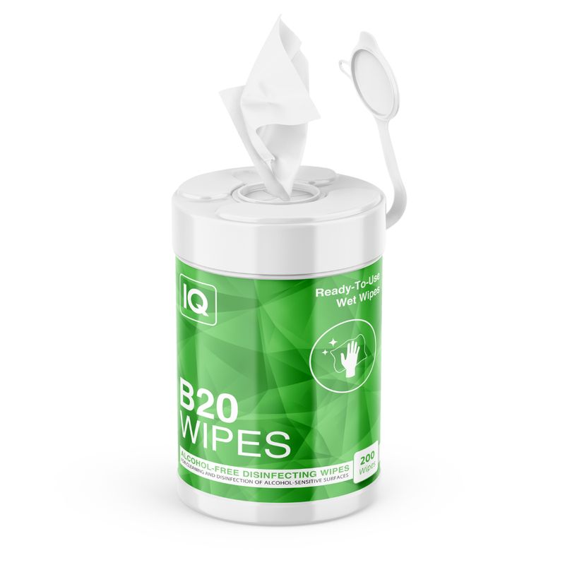 IQ B20 Disinfectant Tub with wipes