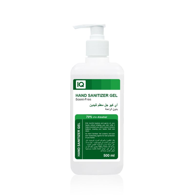 IQ Hand Sanitizer Hand Gel scent-free with 70% of alcohol