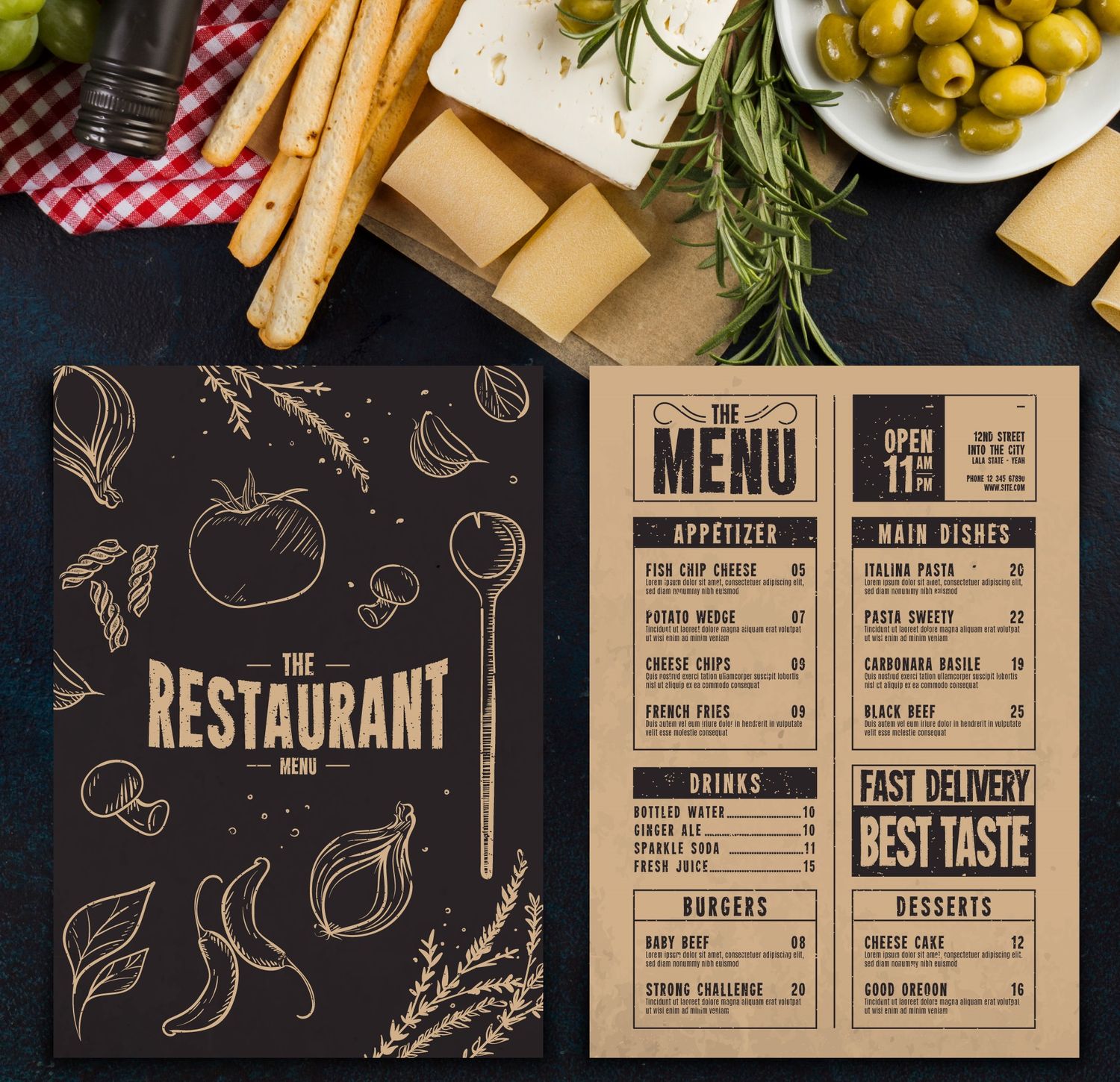 CARTA RESTAURANTE 1 PLIEGO A4 O A3