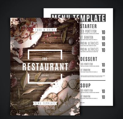CARTA RESTAURANTE 1 PLIEGO A4 O A3