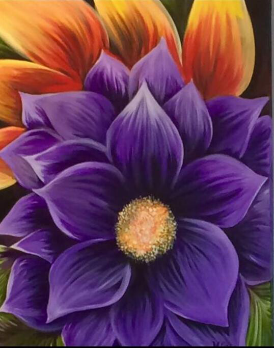 Purple Flower greeting card