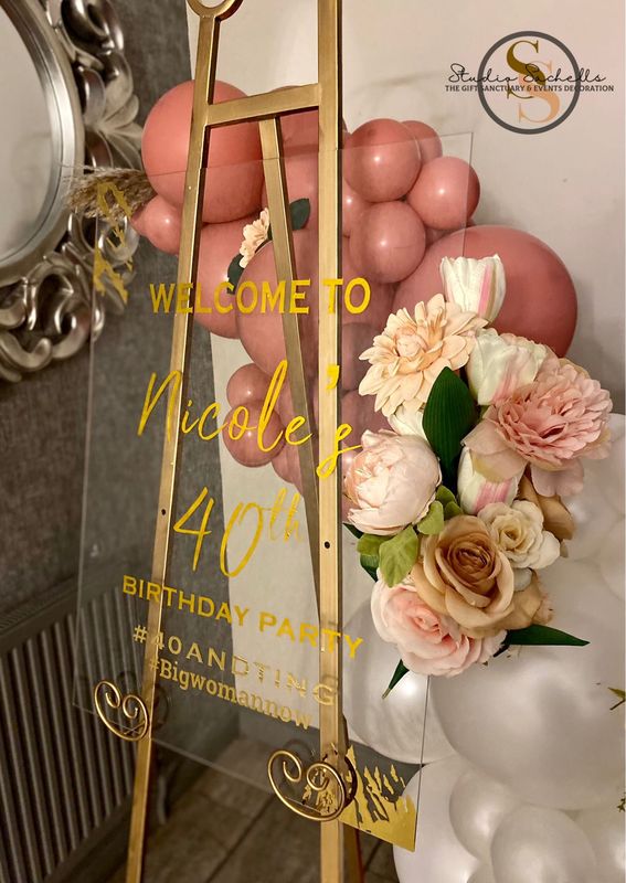 Easel Hire and Balloons