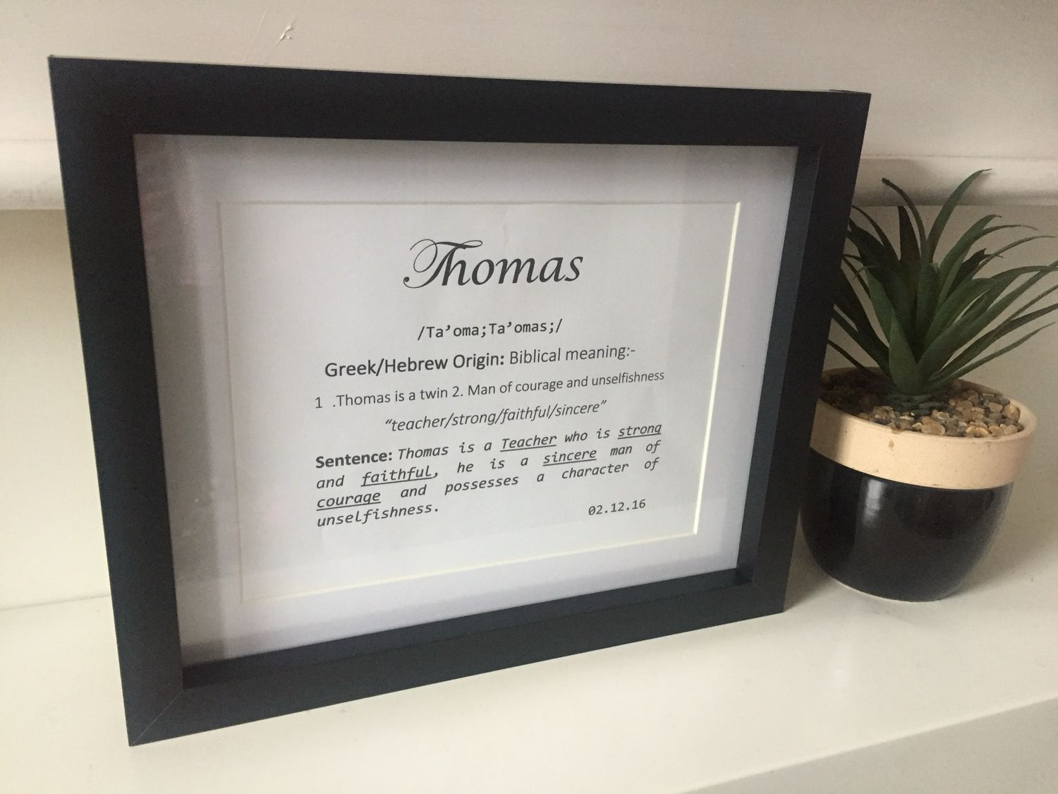 Name Meaning Frame