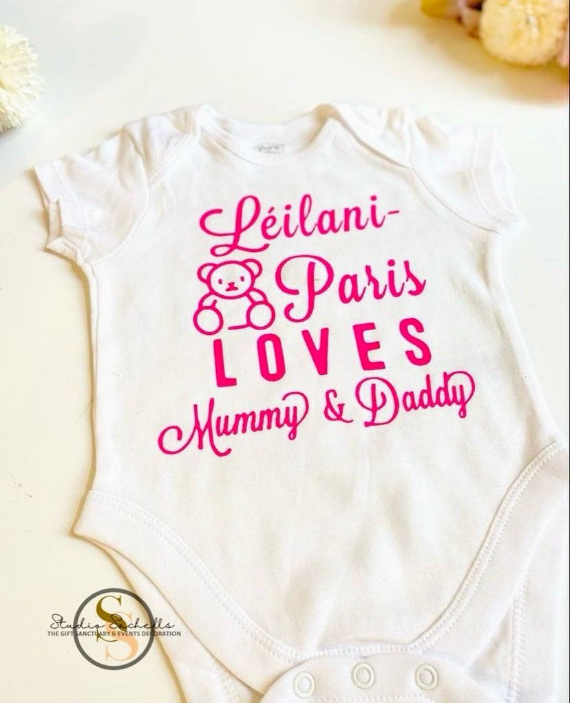 Personalised Baby Vest And Baby Grow
