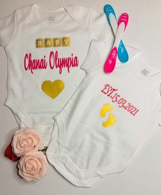 Personalised Baby Vest And Baby Grow