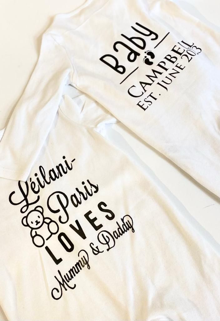 Personalised Baby Vest And Baby Grow