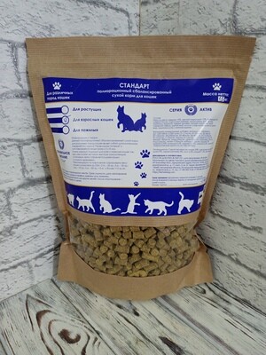 Полнорационный сухой корм для кошек "Стандарт", стоимость за 1 кг.