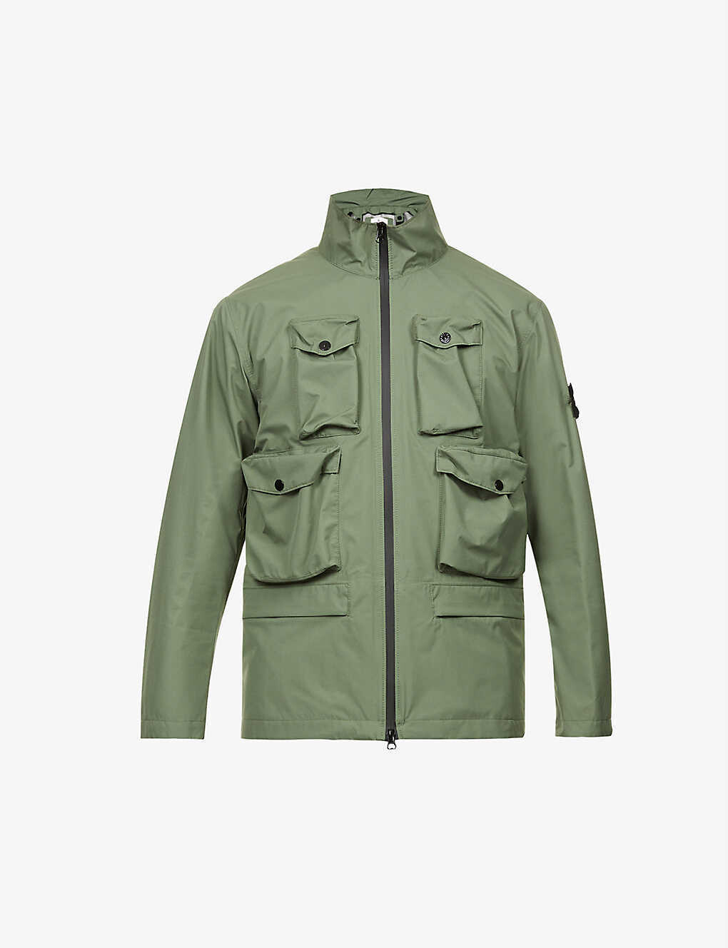 STONE ISLAND Zipped woven field jacket