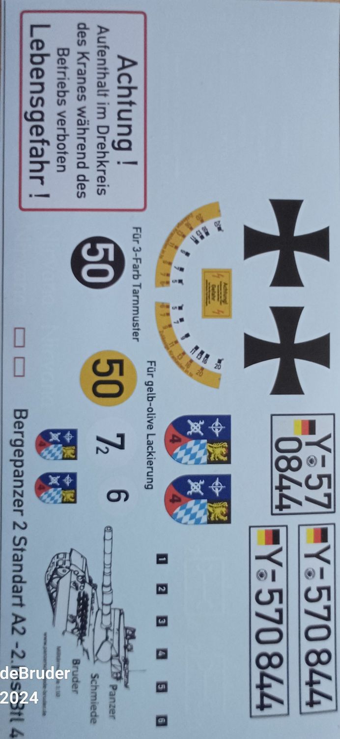Bergepanzer 2 Standart A2 Decals vom 2.InstBtl 4