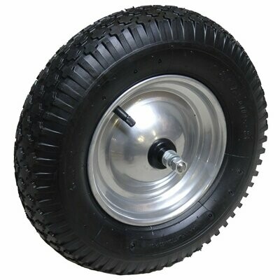Wheelbarrow Pneumatic Rubber Tyre 4-layered, silver