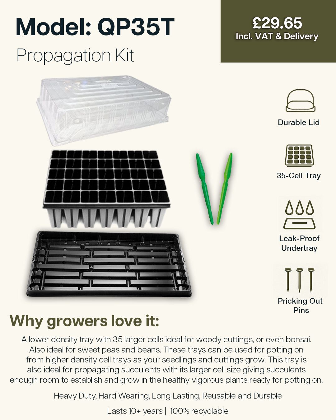 QuickPot Seed Propagator Set - QP35T