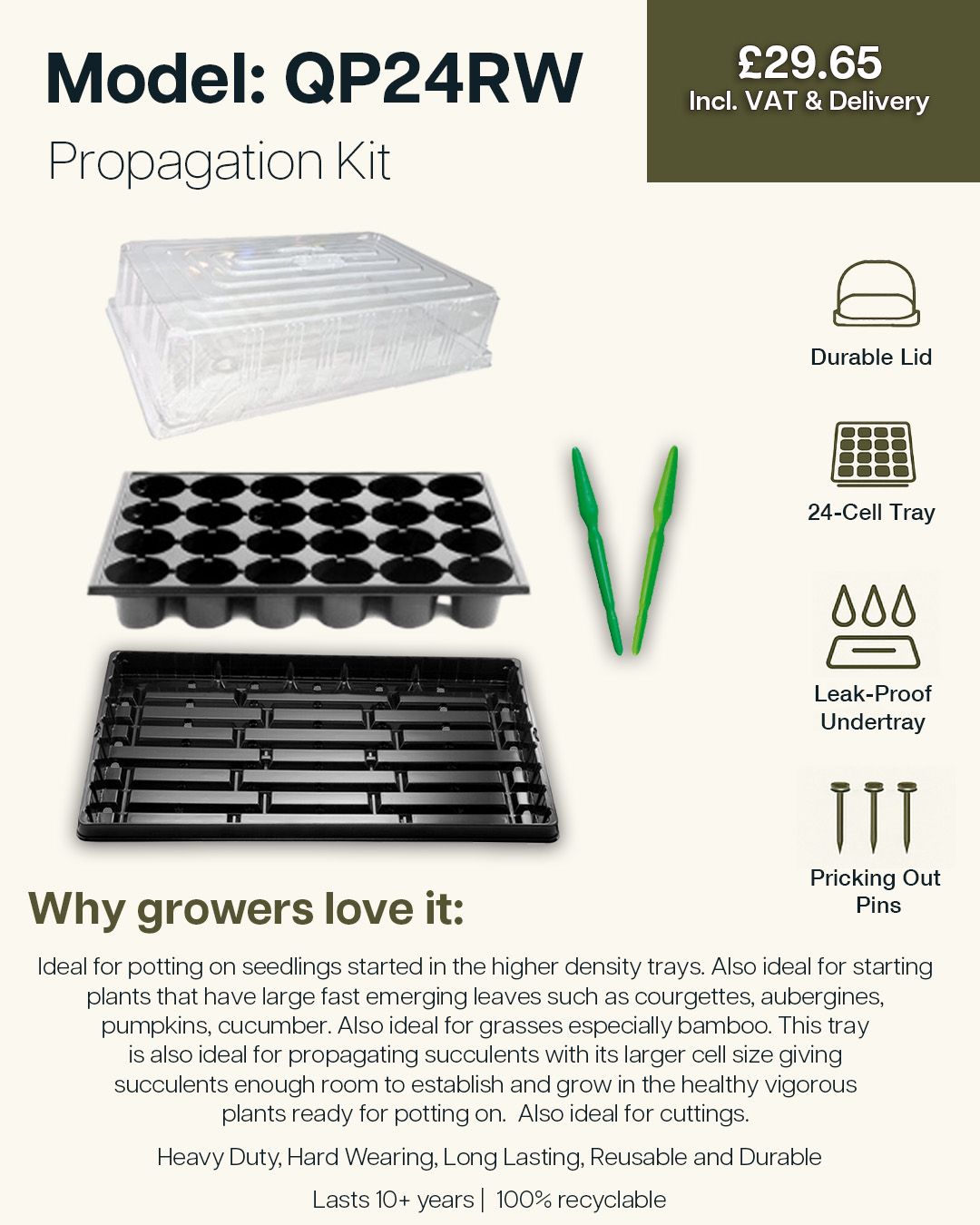 QuickPot Seed Propagator Set - QP24RW