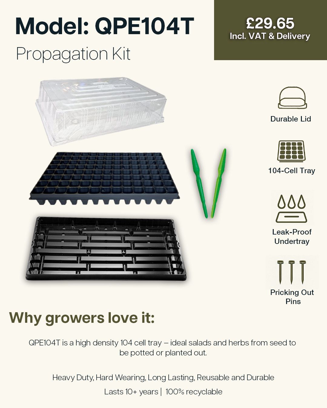 QuickPot Seed Propagator Set - QPE104T