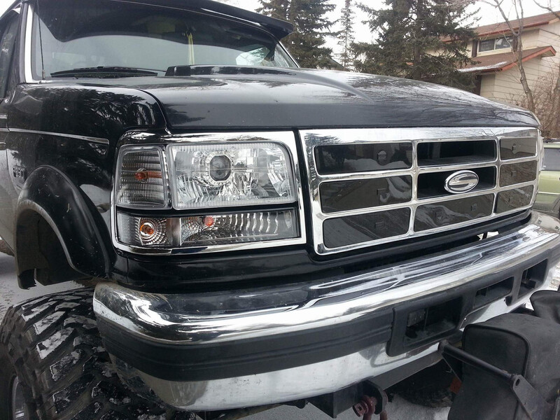 92-97 Ford OBS Chrome 3 piece retrofit