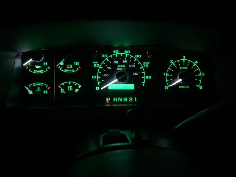92 - '97 OBS Ford Bronco + F-Series LED Retrofit Kit (Gauges + Climate ONLY)