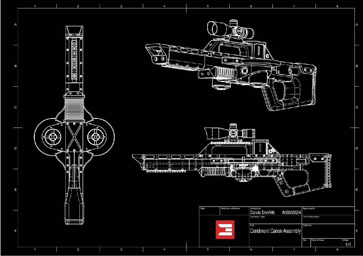 Condiment Cannon CAD Files